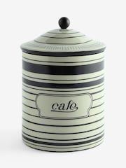 Rockett St George Black/Cream Vintage Coffee Tin Coffee Storage Jar - Image 4 of 4