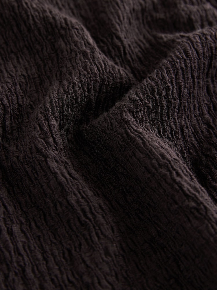 Chocolate Brown Textured Henley Detail Tank - Image 2 of 3