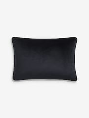 Black/White 40 x 59cm Cut Velvet Wiggle Cushion - Image 4 of 4