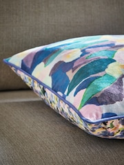 Purple 50 X 50cm Reversible Printed Floral Cushion - Image 3 of 5