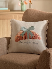 43 X 43cm Embroidered Croissant Cushion - Εικόνα 1 από 5