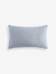 Blue Embroidered Floral 50 X 30cm Embroidered Floral Cushion - Image 4 of 4