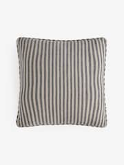 Blue 50 x 50cm 50 X 50cm Chenille Thin Stripe Cushion - Image 3 of 3