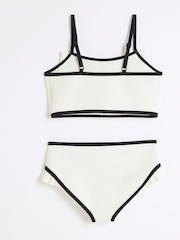 River Island White Girls Mono 3D Bow Bikini - Image 3 of 5