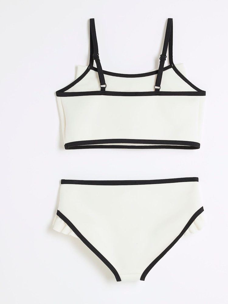 River Island White 3D Bow Bikini - Image 2 of 4