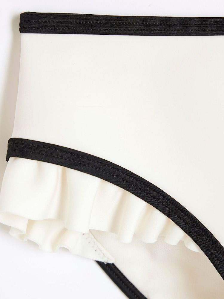 River Island White Girls Mono 3D Bow Bikini - Image 5 of 5
