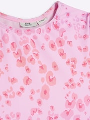 River Island Pink Girls Sunsafe Leopard Print Bikini - Image 3 of 4