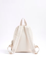 River Island Cream Girls Heart Lock Pocket Backpack - Image 2 of 5