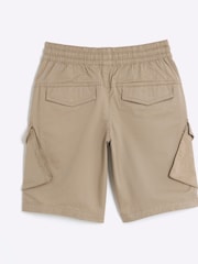 River Island Brown Boys Front Pocket Cargo Shorts - Image 2 of 4