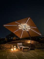 Pacific Taupe Glow Challenger T2 3m Square Free Arm Parasol - Image 1 of 6
