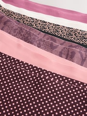 Black/Animal High Waist High Leg No VPL Comfort Knickers 7 Pack - Image 10 of 10