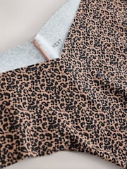 Black/Animal Thong No VPL Comfort Knickers 7 Pack - Image 10 of 11