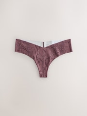 Black/Animal Thong No VPL Comfort Knickers 7 Pack - Image 8 of 11