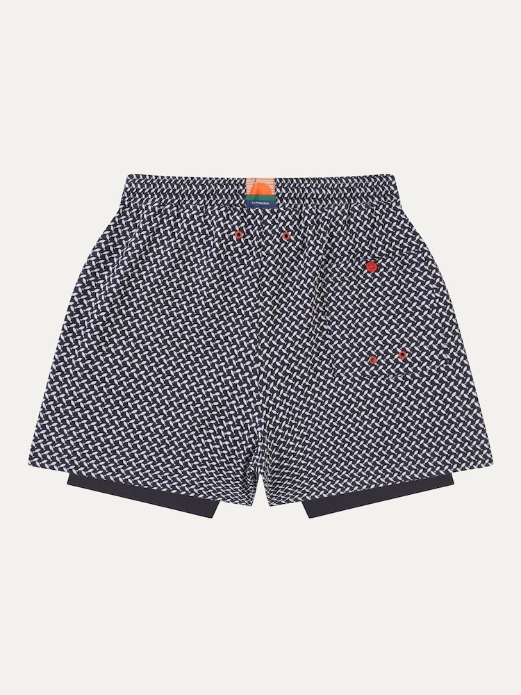 Southwood Quick Dry Fish Print Swim Shorts - Image 2 of 3
