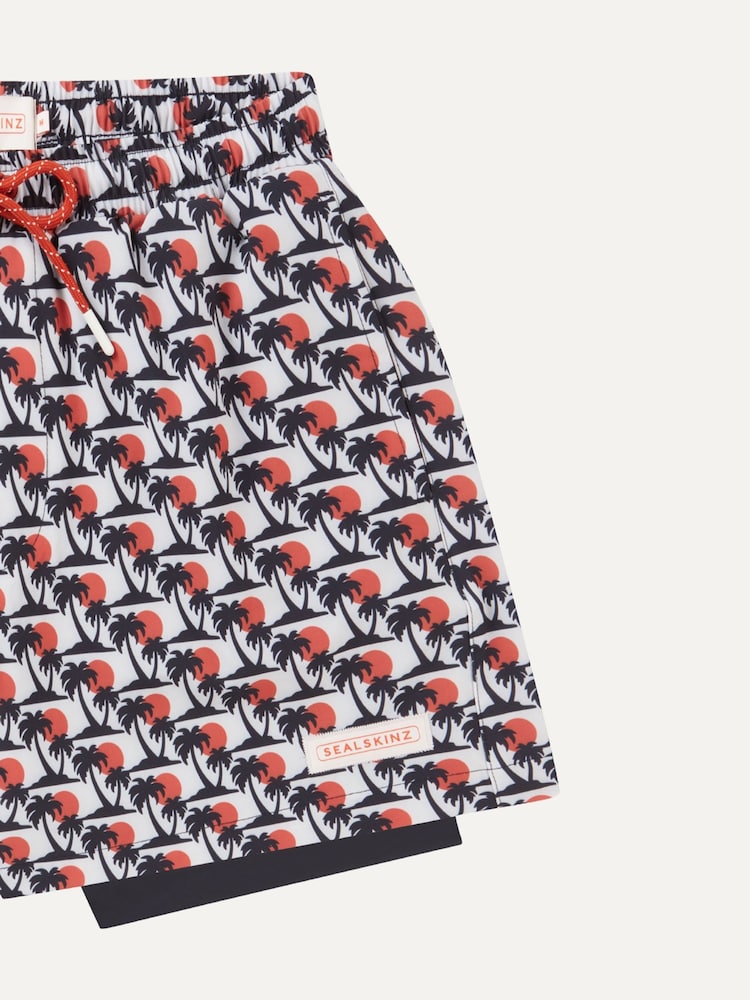 Southwood Quick Dry Fish Print Swim Shorts - Image 3 of 3
