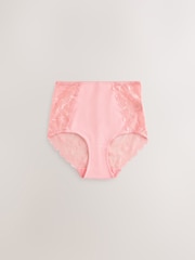 ホワイト／ピンク／ミント／イエロー - モダール & レース ショーツ 5 枚組 - 画像 4 / 8