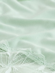 ホワイト／ピンク／ミント／イエロー - モダール & レース ショーツ 5 枚組 - 画像 7 / 8