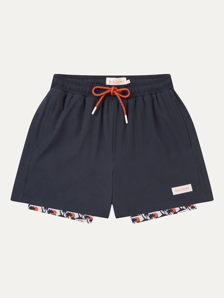 Темно-синий - Sealskinz Blue Southwood Quick Dry Plain Swim Shorts - Image 1 of 3 Темно-синий - Sealskinz Blue Southwood Quick Dry Plain Swim Shorts - Image 1 of 3