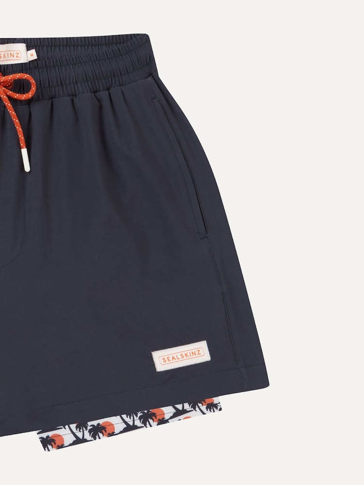 Темно-синий - Sealskinz Blue Southwood Quick Dry Plain Swim Shorts - Image 3 of 3 Темно-синий - Sealskinz Blue Southwood Quick Dry Plain Swim Shorts - Image 3 of 3