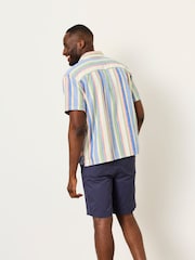 FatFace Multi Short Sleeve Relaxed Fit Deck Stripe Shirt - Image 2 of 7
