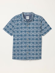 FatFace Short Sleeve Geometric Doodle Pattern Shirt - Imagen 7 de 7