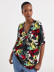 JD Williams Yellow Crinkle Popover Top - Image 1 of 4