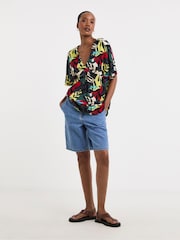 JD Williams Yellow Crinkle Popover Top - Image 3 of 4