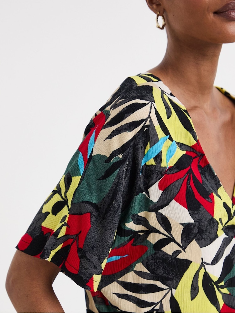 JD Williams Yellow Crinkle Popover Top - Image 4 of 4