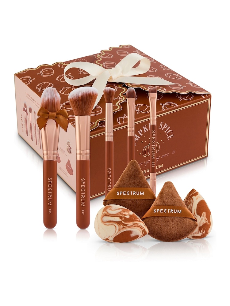 Spectrum Collections Pumpkin Spice Brush Sponge and Powder Puff Gift Set - Image 1 of 5 Spectrum Collections Pumpkin Spice Brush Sponge and Powder Puff Gift Set - Image 1 of 5