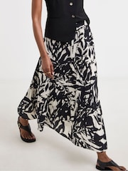 JD Williams Black Cheesecloth Midi Tiered Skirt - Image 1 of 4