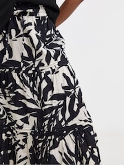 JD Williams Black Cheesecloth Midi Tiered Skirt - Image 4 of 4