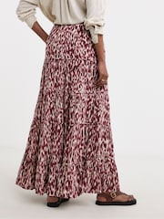 JD Williams Purple Crinkle Tiered Maxi Skirt - Image 4 of 7