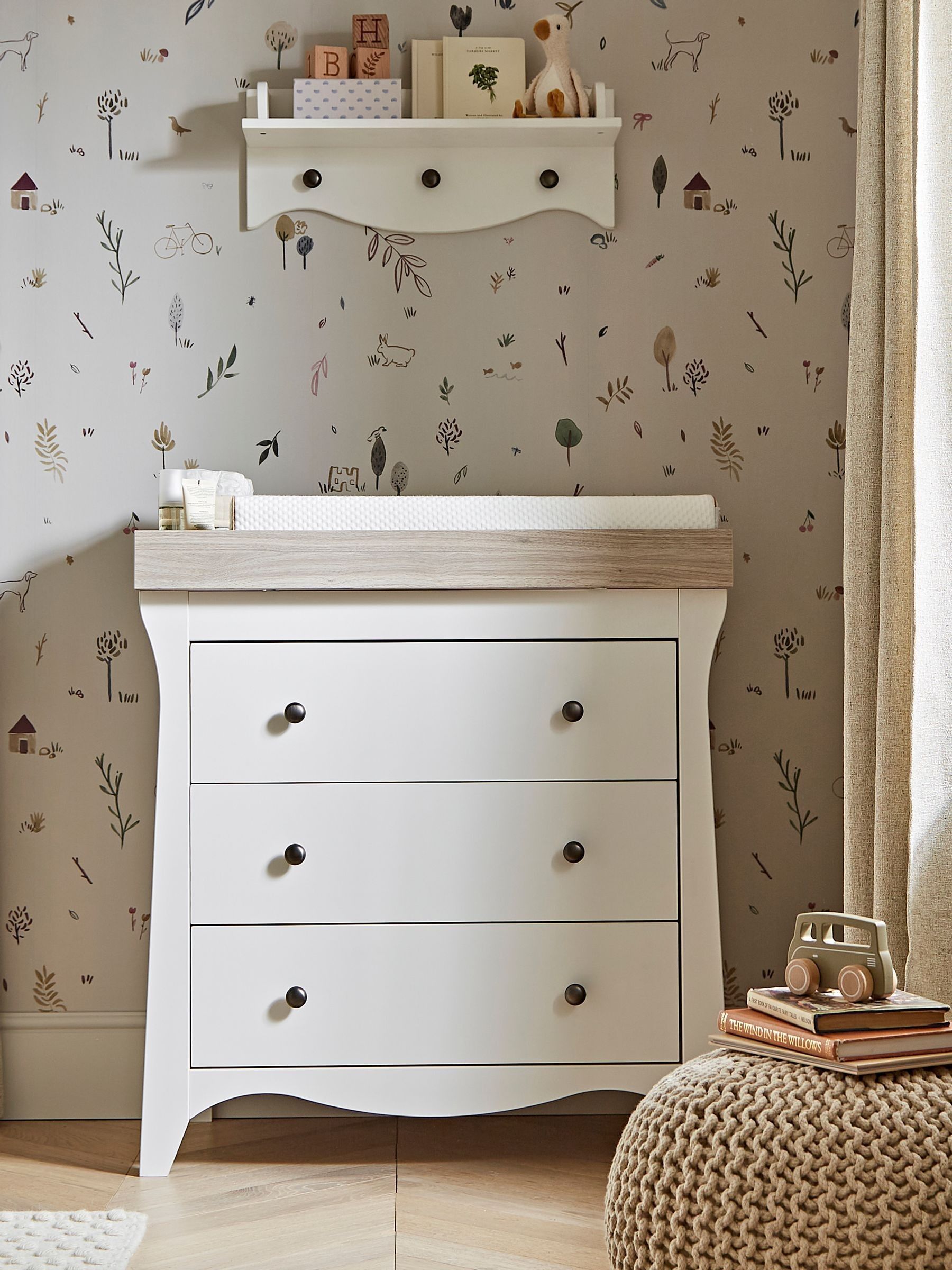 Clara 3 Drawer Dresser Changer - White & Ash - Image 2