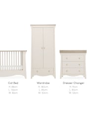 Cuddleco 3 Piece Cream Cashmere Clara Nursery Furniture Set - Image 5 of 5