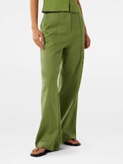 Forever New Green Pure Linen Posey Wide Leg Joggers - Image 4 of 5
