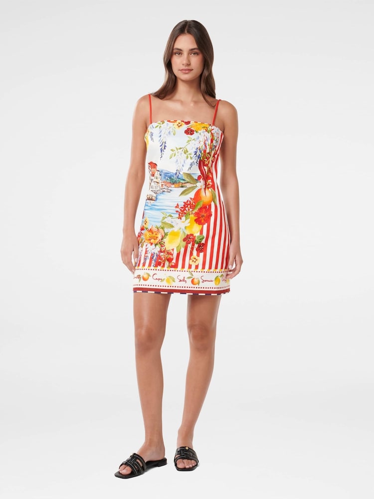 Forever New White Pure 100% Cotton Sierra Printed Mini Dress - Image 5 of 5