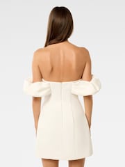 Forever New White Jacquie Off Shoulder Mini Dress - Image 2 of 5