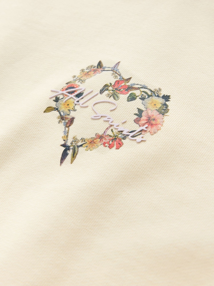 smALLSAINTS Light Yellow Cygni Side Poppers Oversized Sweatshirt - Image 6 of 6