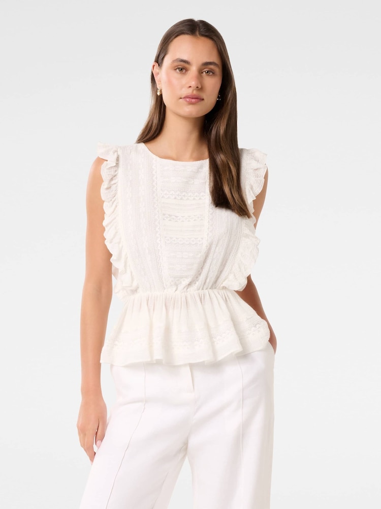 Топ из 100% хлопка с оборками Forever New Rose - Изображение 1 из 5