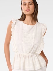 Топ из 100% хлопка с оборками Forever New Rose - Изображение 3 из 5