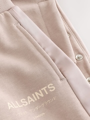 smALLSAINTS Pale Pink Underground Satin Panel Sweatshirt and Wide Leg Joggers Set - Image 6 of 7
