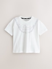 smALLSAINTS Ruched Back Graphic Oversized Crew Neck T-Shirt - صورة 7 من 11