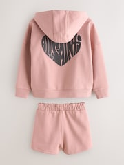 smALLSAINTS Mid Pink Lover Hoodie and Sweat Shorts Set - Image 9 of 14