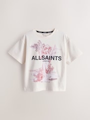 smALLSAINTS White/Guardian Graphic Oversized Crew Neck T-Shirt - Image 5 of 8
