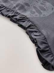 smALLSAINTS Charcoal Grey Asymmetric Hem Crew Neck Cotton T-Shirt - Image 9 of 10