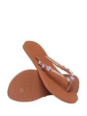 Havaianas Slim Stylish Brown Flip Flops - Imagen 3 de 6