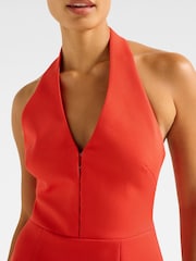 Forever New Red Ricki Halter Neck Hook and Eye Mini Dress - Image 4 of 4