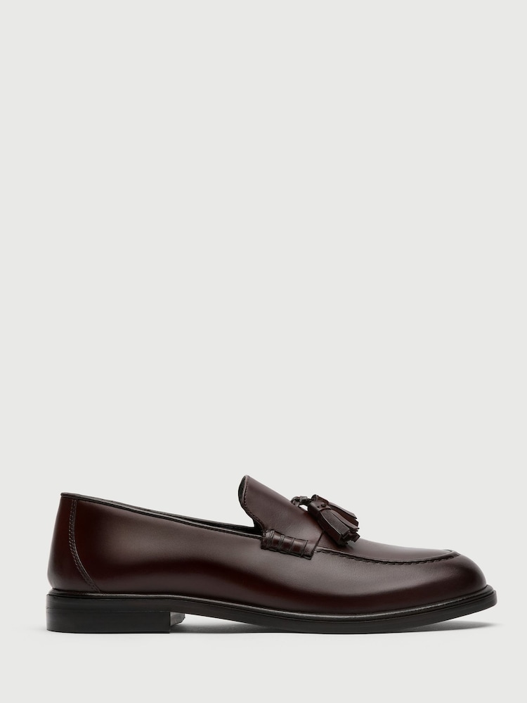 Walk London Brown Putney Tassel Loafers - Image 1 of 6
