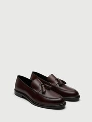 Walk London Brown Putney Tassel Loafers - Image 3 of 6