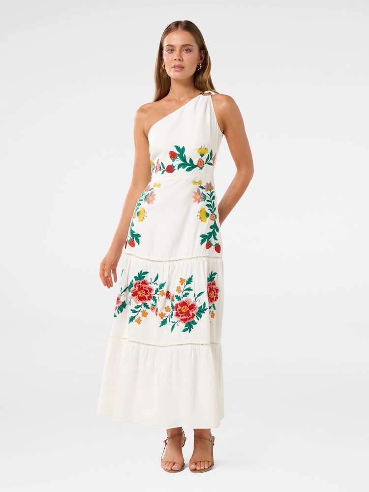 Forever New – Ollie – One-Shoulder-Maxikleid mit einem Hauch Leinen - Bild 1 von 4 Forever New – Ollie – One-Shoulder-Maxikleid mit einem Hauch Leinen - Bild 1 von 4